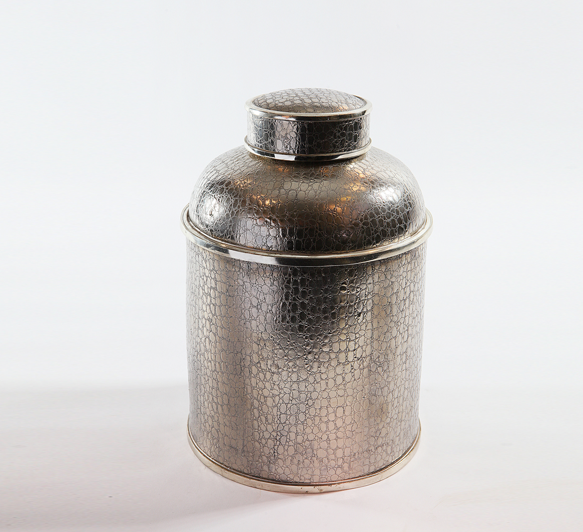 Ваза asiatides арт.NIB.541/BK. Керамическая ваза Andrew (малая), белый, серебряный, керамика, 11,5х30,5 см.