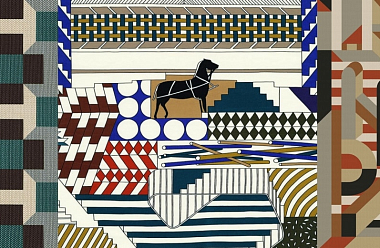 Футуристическая геометрия Hermes. Новые обои и ткани